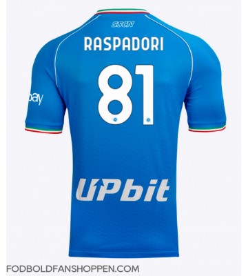 SSC Napoli Giacomo Raspadori #81 Hjemmebanetrøje 2023-24 Kortærmet